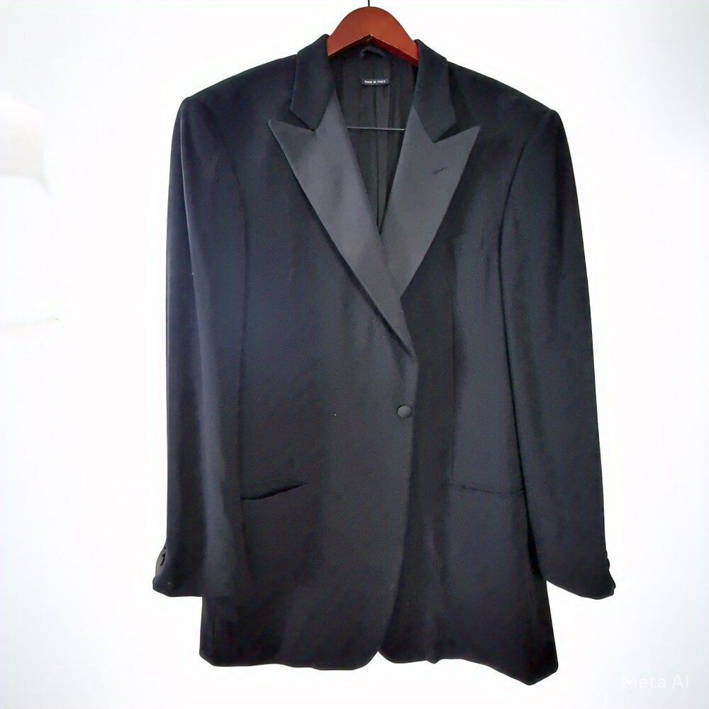 Giorgio Armani Men's Black Tuxedo Blazer – Made in Italy